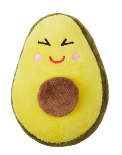 耐咬磨牙毛绒水果发声玩具 