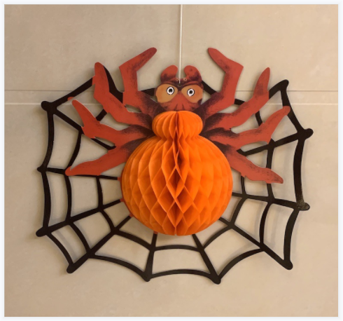 蜘蛛纸拉花蜂窝球 