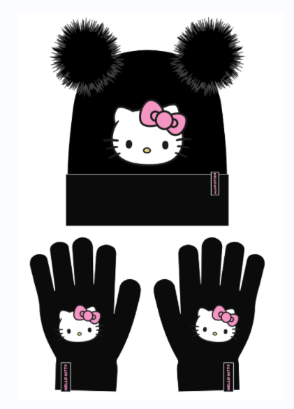 卡通针织手套帽子 