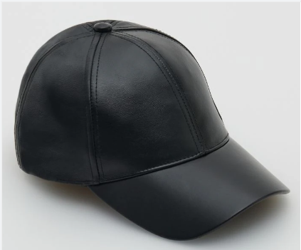 皮质鸭舌帽 