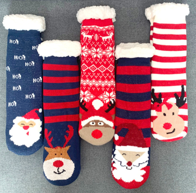 加绒加厚地板袜 