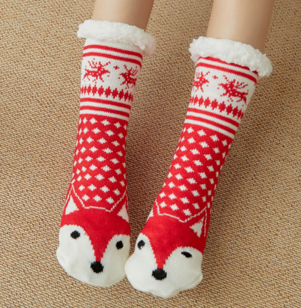 加绒加厚地板袜 