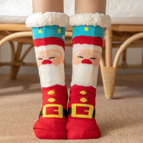 加绒加厚地板袜 