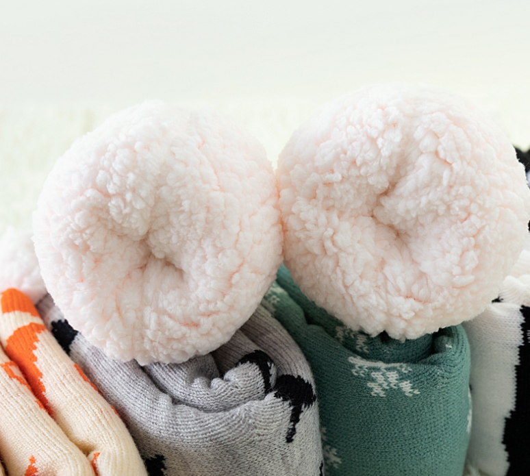 加绒加厚地板袜 