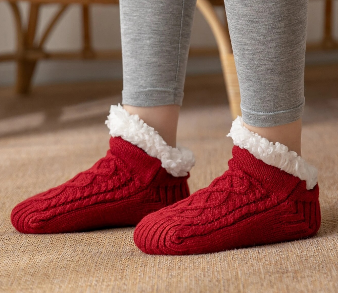 加绒加厚地板袜 