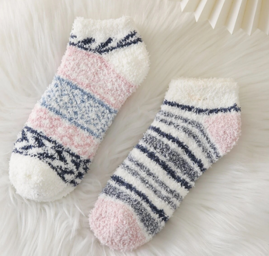 半边绒/珊瑚绒袜子 