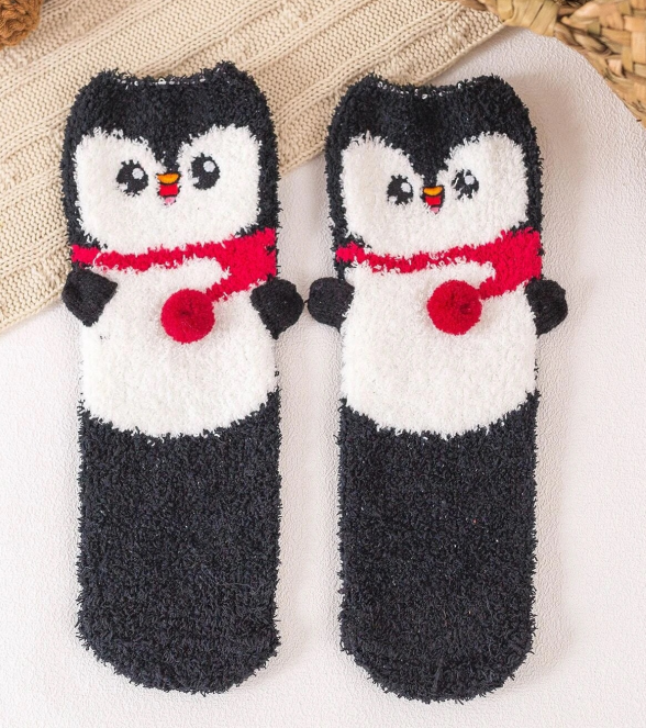 半边绒/珊瑚绒袜子 