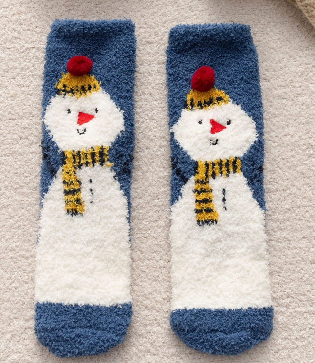 半边绒/珊瑚绒袜子 