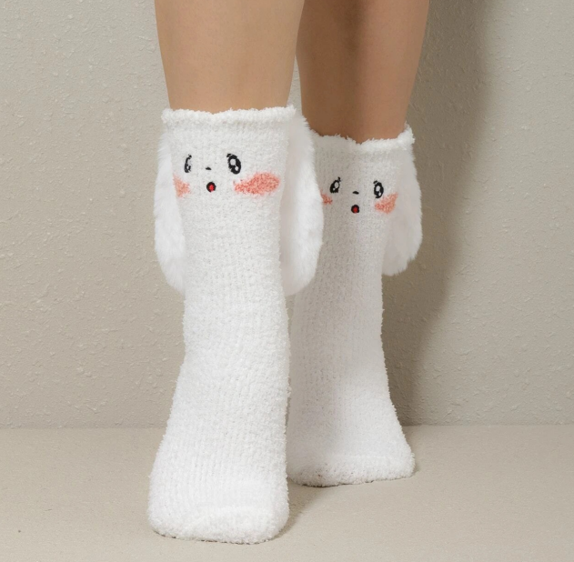 半边绒/珊瑚绒袜子 