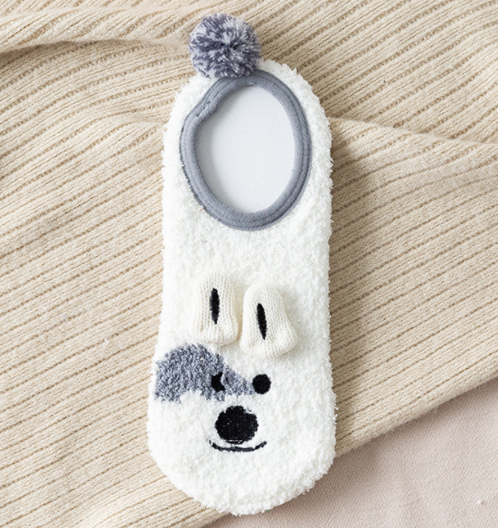 半边绒/珊瑚绒袜子 