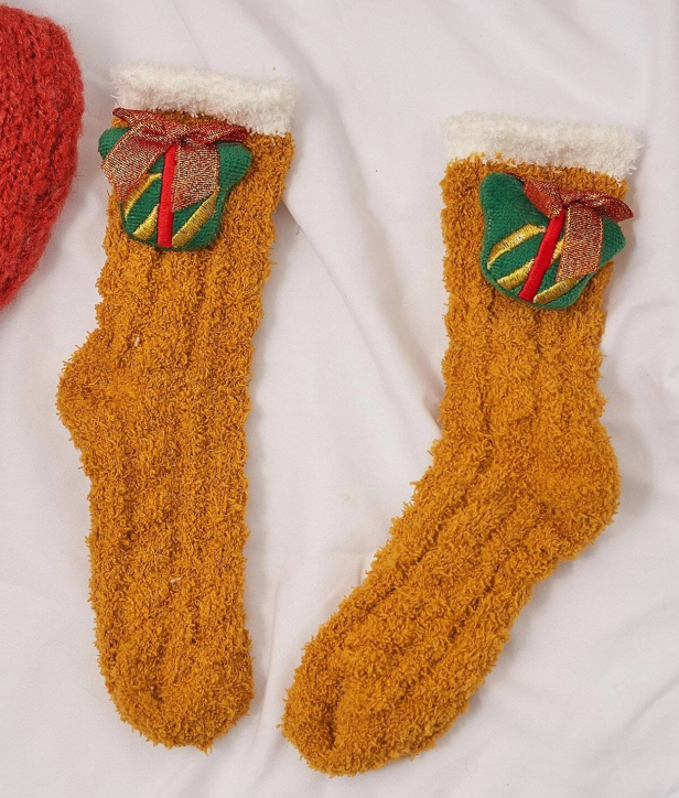 半边绒/珊瑚绒袜子 