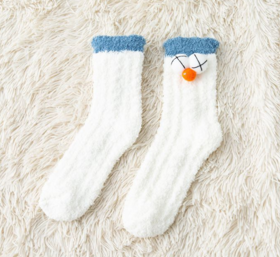 半边绒/珊瑚绒袜子 