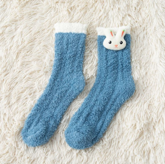 半边绒/珊瑚绒袜子 