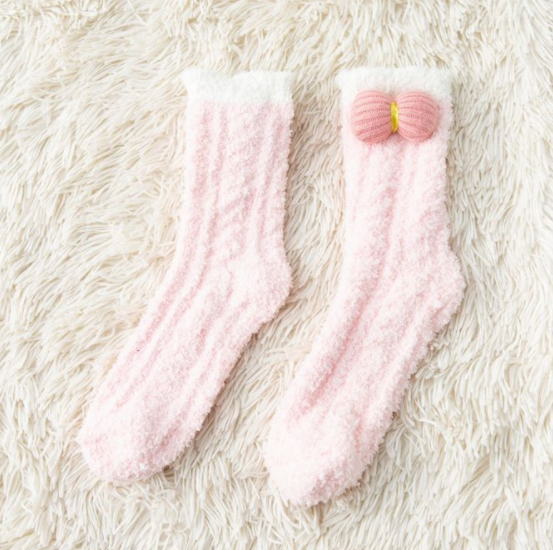 半边绒/珊瑚绒袜子 
