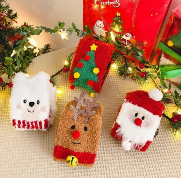 半边绒/珊瑚绒袜子 