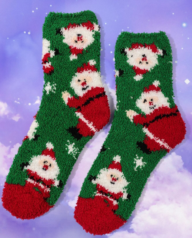 半边绒/珊瑚绒袜子 