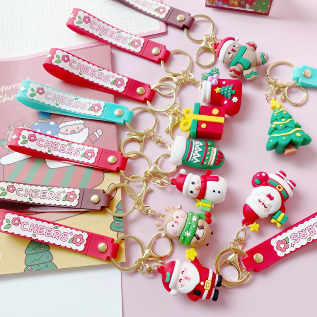 Rubber cartoon key pendant 