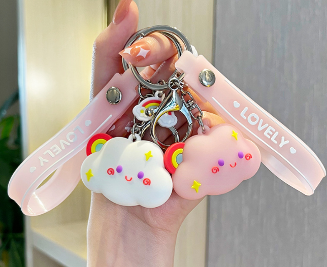 Rubber cartoon key pendant 