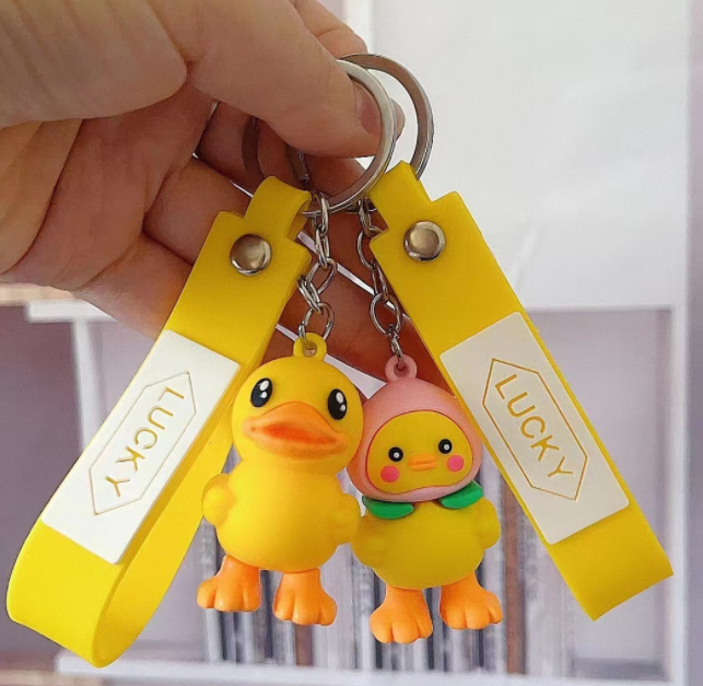 Rubber cartoon key pendant 