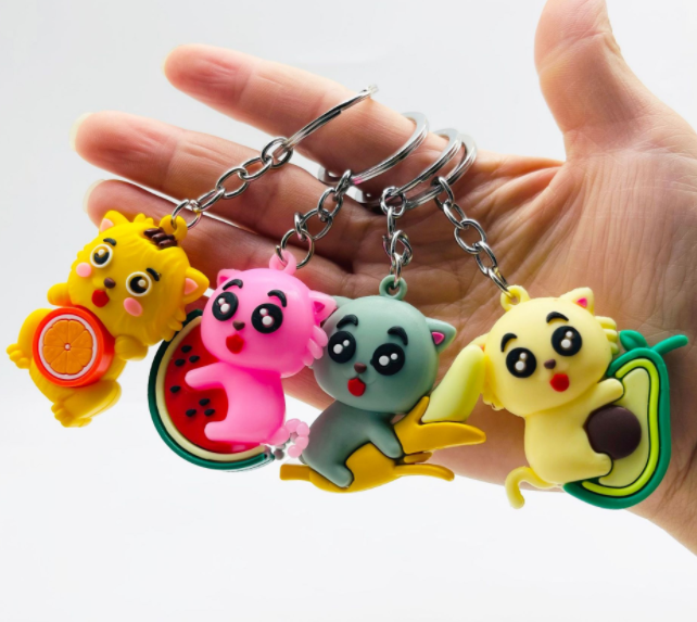 Rubber cartoon key pendant 