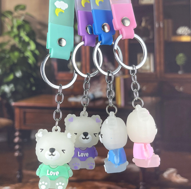 Rubber cartoon key pendant 