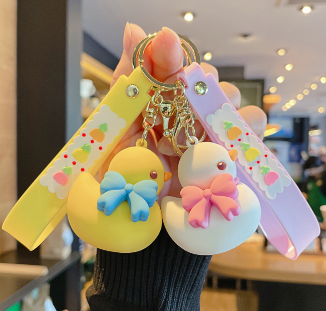 Rubber cartoon key pendant 