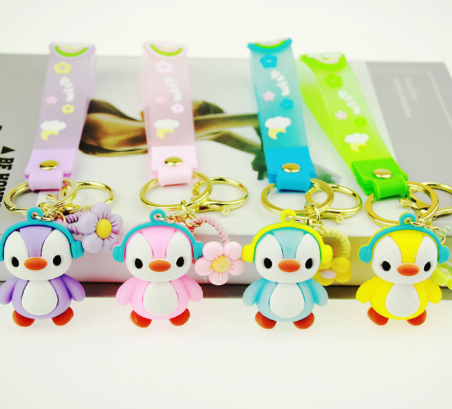 Rubber cartoon key pendant 