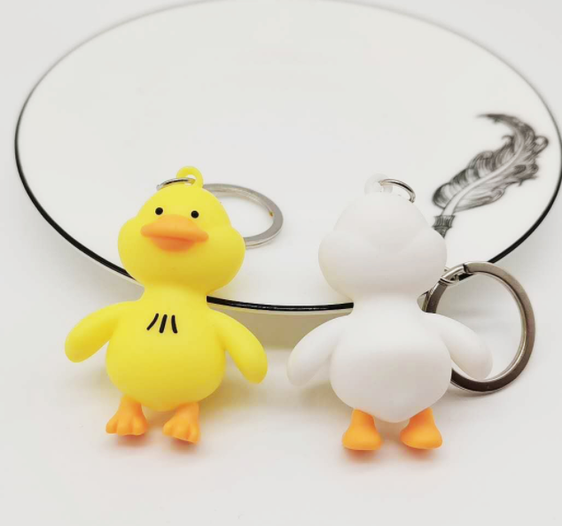 Rubber cartoon key pendant 