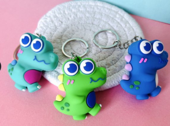 Rubber cartoon key pendant 