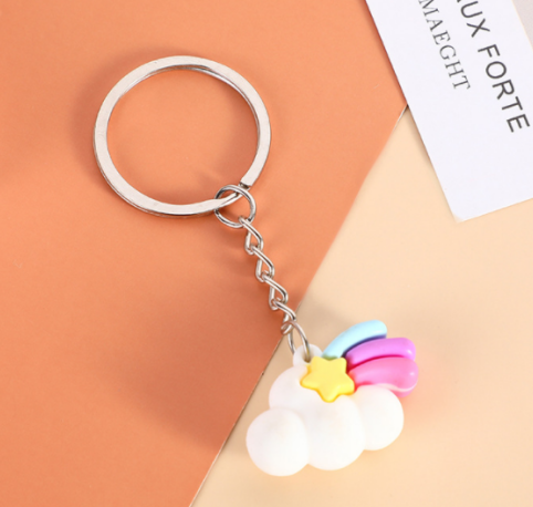 Rubber cartoon key pendant 
