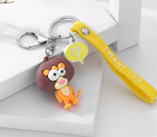 Rubber cartoon key pendant 