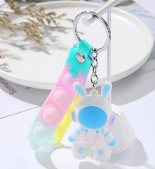 Rubber cartoon key pendant 