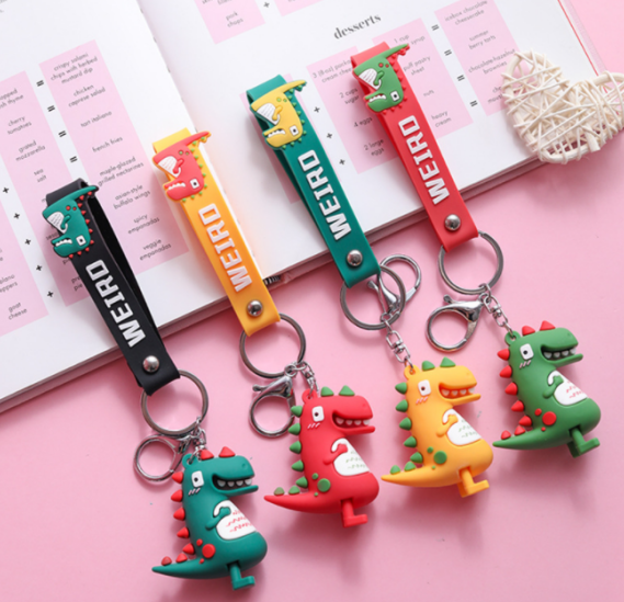 Rubber cartoon key pendant 